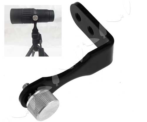 L-Shape Universal Metal Black Tripod Adapter Fixing Mounting Binoculars Bracket